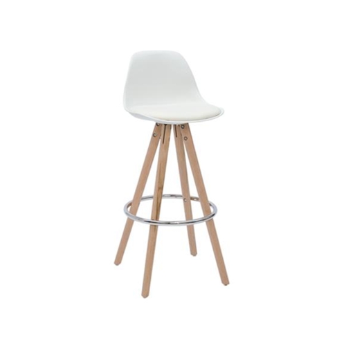 BS-014W 白色面木质腿吧椅